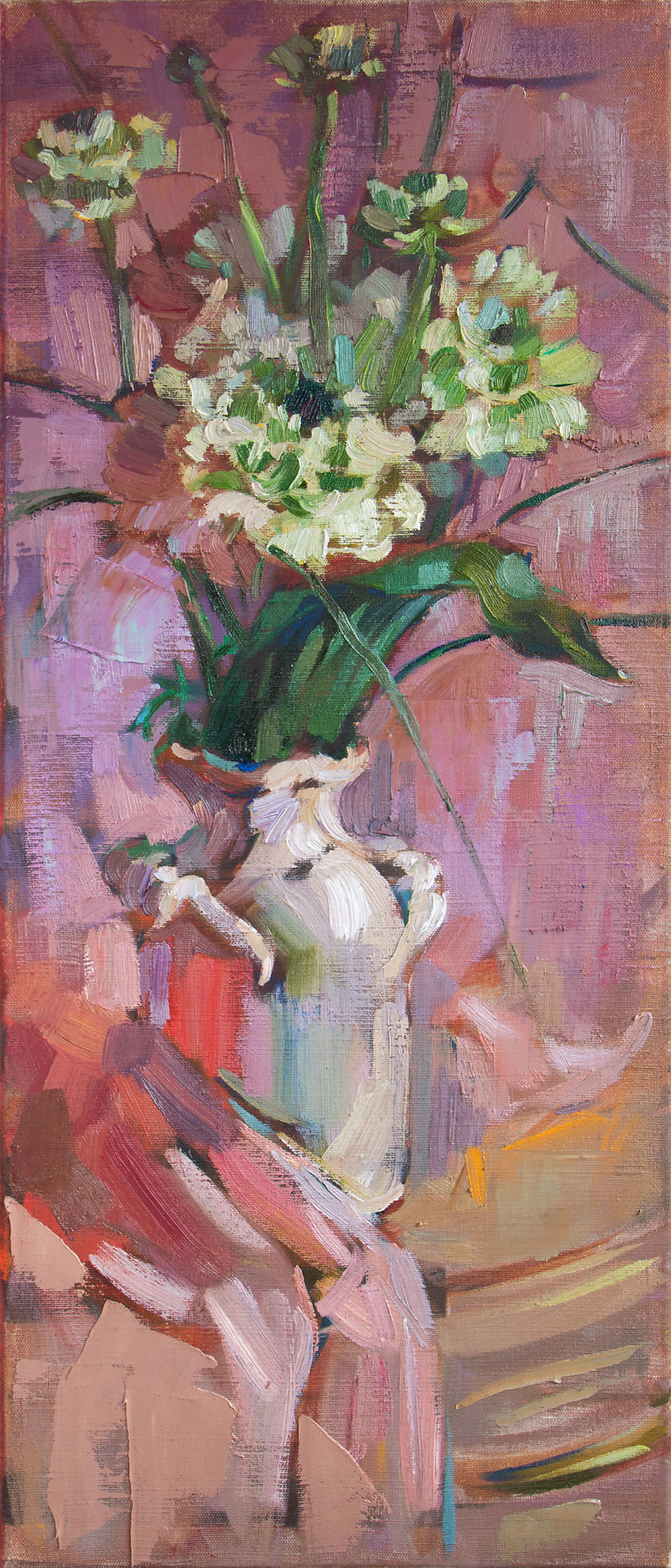 Buttercups on Pink painting by Elena Morozova