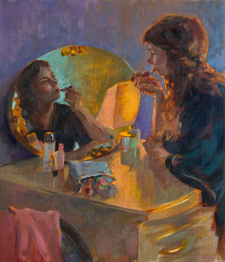 When you look in the mirror, what do you see? painting by Elena Morozova