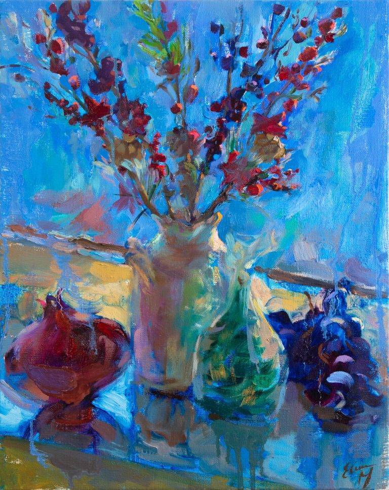 Cold Winter Morning painting by Elena Morozova