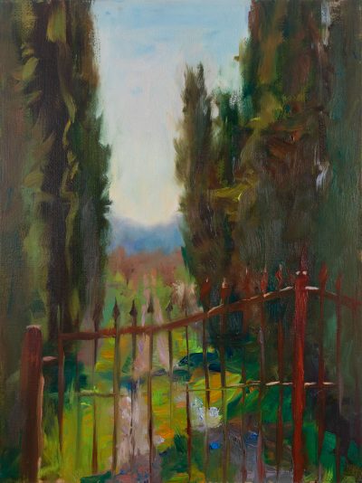 Cypress Alley painting by Elena Morozova