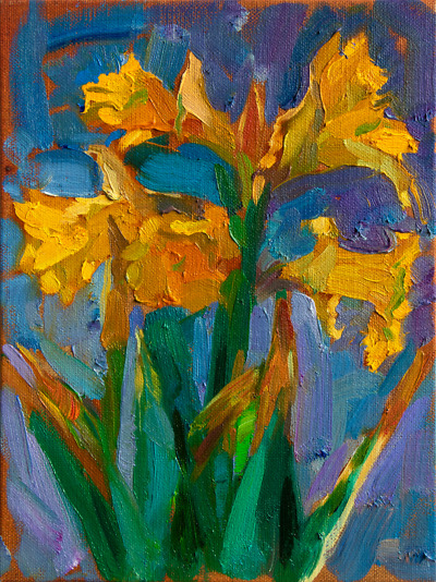 Study of Daffodils painting by Elena Morozova