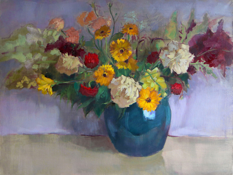 Bouquet of Flowers painting by Elena Morozova