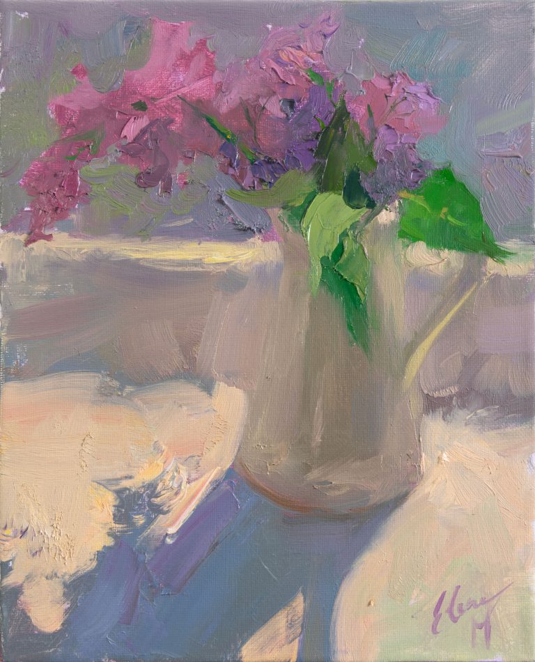 Lilacs and Sunlight painting by Elena Morozova