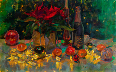 New Year painting by Elena Morozova