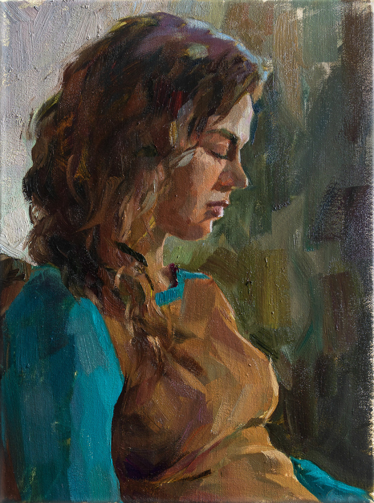 In Thoughts painting by Elena Morozova