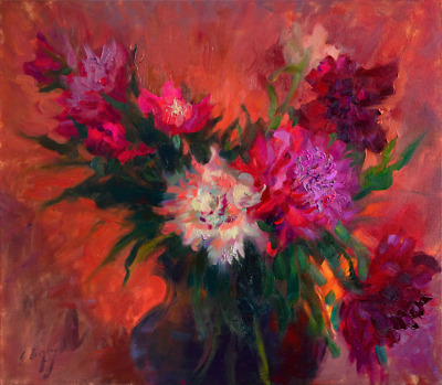 Pink Explosion painting by Elena Morozova