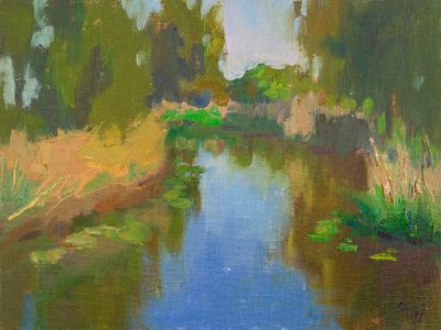 Golden Trees painting by Elena Morozova