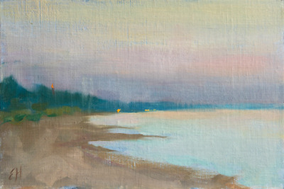 Sea After Sunset painting by Elena Morozova