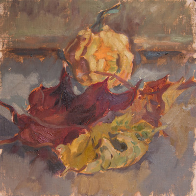 Study of Autumn Leaves painting by Elena Morozova