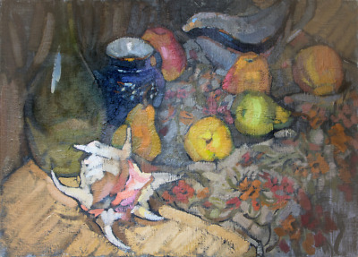 Still Life With a Seashell and Pears painting by Elena Morozova