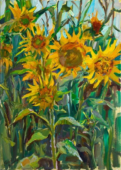 Sunflower Field painting by Elena Morozova