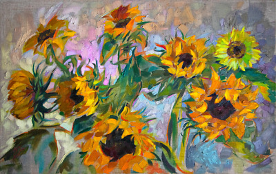 Sunflowers painting by Elena Morozova