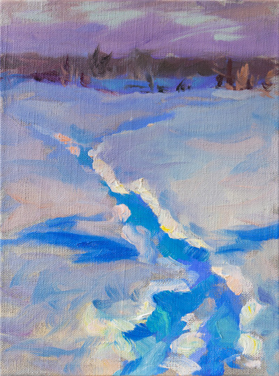 Winter painting by Elena Morozova